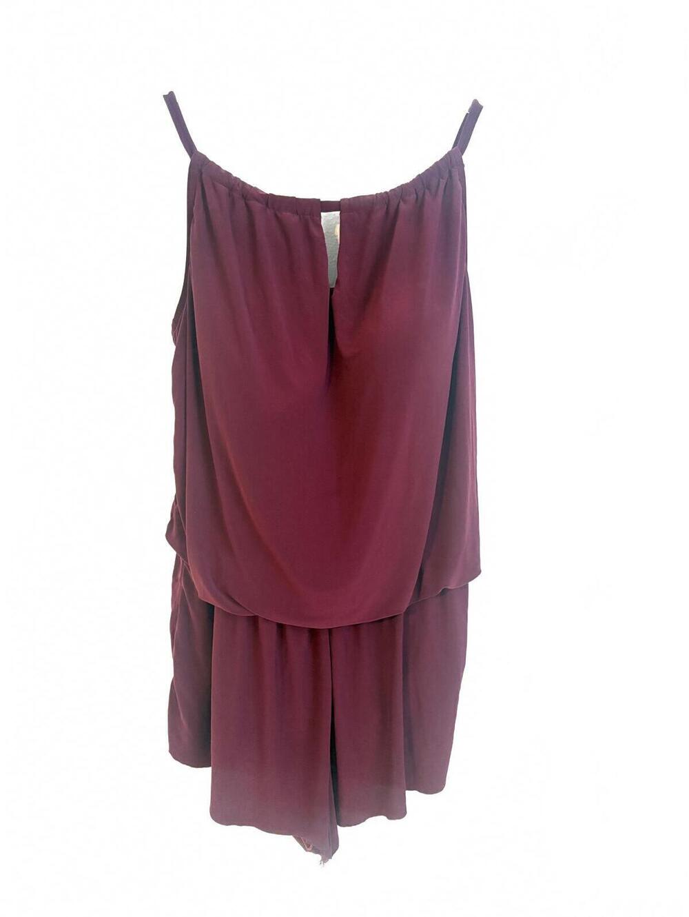 Aqua Green | Wine Burgundy One Piece Swim Romper Dress Front Keyhole Size 16W